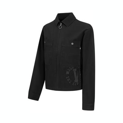 Off The Wall Cropped Mode Vielseitig Revers Langarm Jacke Damenjacken Schwarz VN000J01BLK