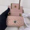 [Pre-Owned] Baguette Gold Finish Embossed FF Pattern Magnetic Closure Napa Leather Lambskin Mini Shoulder Bag - Excellent #XL7ZJ1