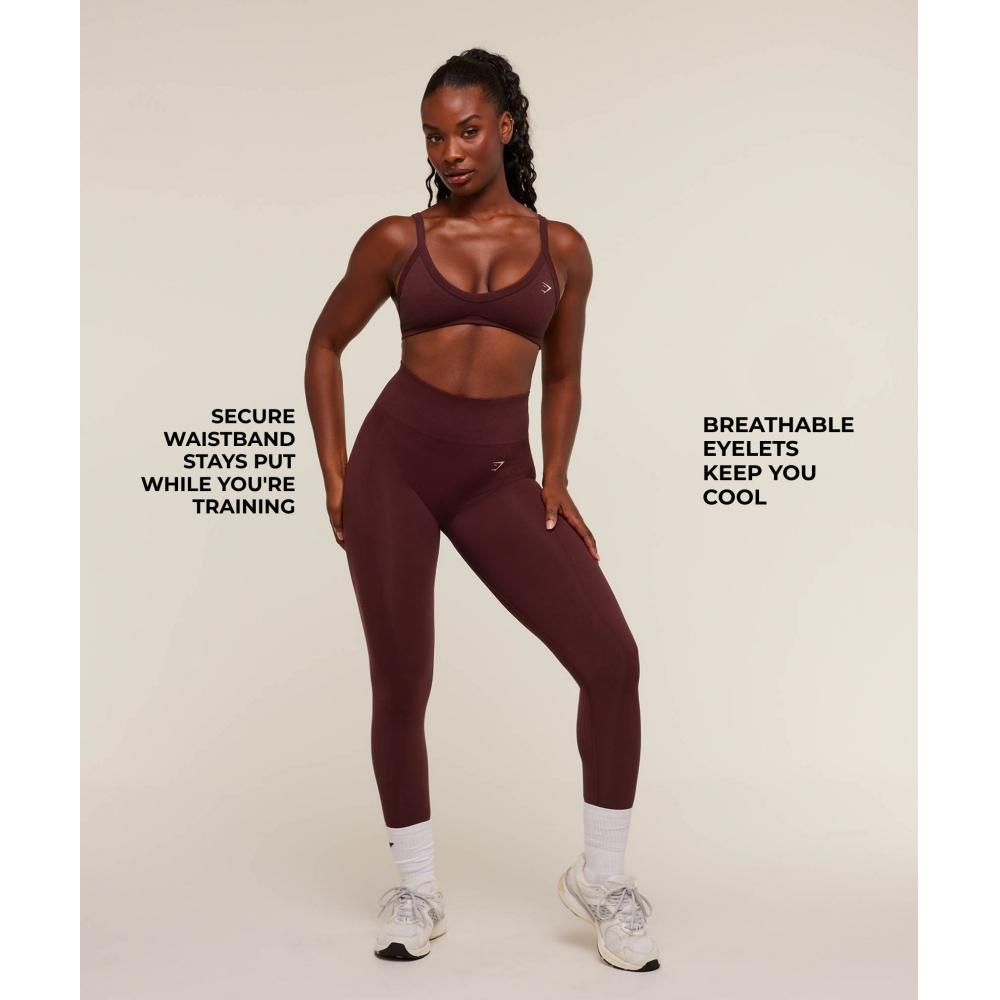 Gymshark Energise Seamless Leggings Rich Maroon B2c7n Nbzq