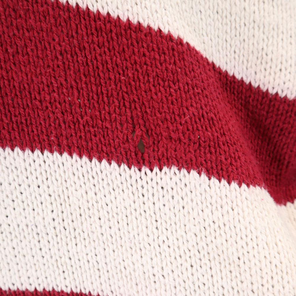 STRUCTURE 90s Made in USA Old Stars and stripes pattern Long sleeve Cotton knit sweater Men's Used