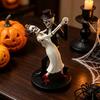 Atmosphere Props for Secret Room Day of The Dead Dancing Skeleton Couple Figurine, Halloween Gothic Wedding Spooky Cake Decoration Lover Statue,