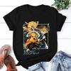 New Agatsuma Zenitsu Graphic Print T-shirt Men and Women Fashion Short Sleeve Street Casual Personality Anime T-shirt