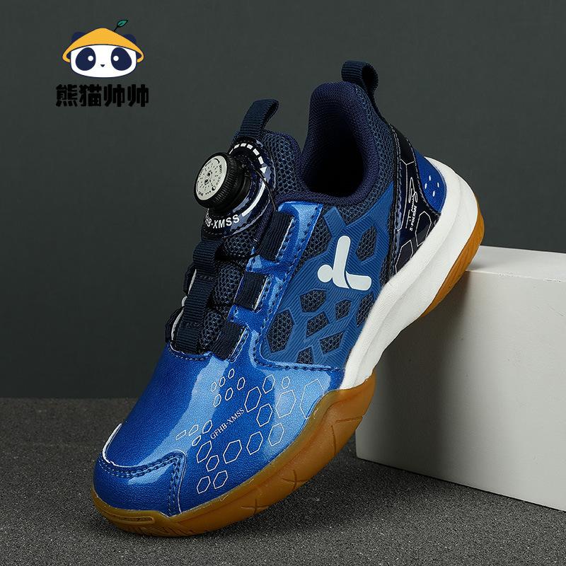 Fashion Children Teen Spin Buckle Badminton Shoes Table Tennis Volleyball Tennis Shoes Competition Training Shoes