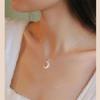 Fancy Moon Pearl Bracelet For Women Fashion Crescent Moon Chain Necklaces Japan Korea Unique Popular Design Jewelry Party Gift