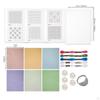 Sashiko DIY Kit Sewing Set Thread Xmas Tree Embroidery Water Soluble Template for Traditional