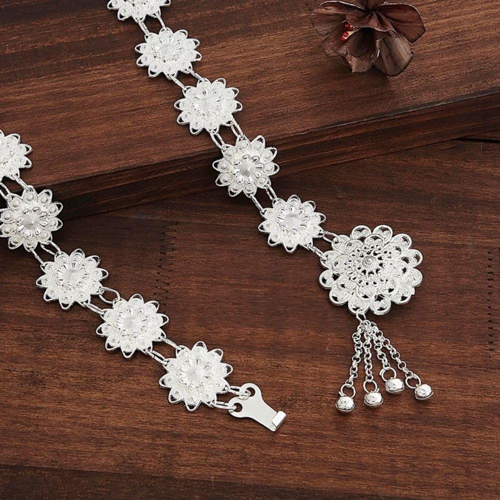 Metal Ethnic Style Belt Silver Gold Belt Traditional Dance Dress Belt Chains Party Decoration