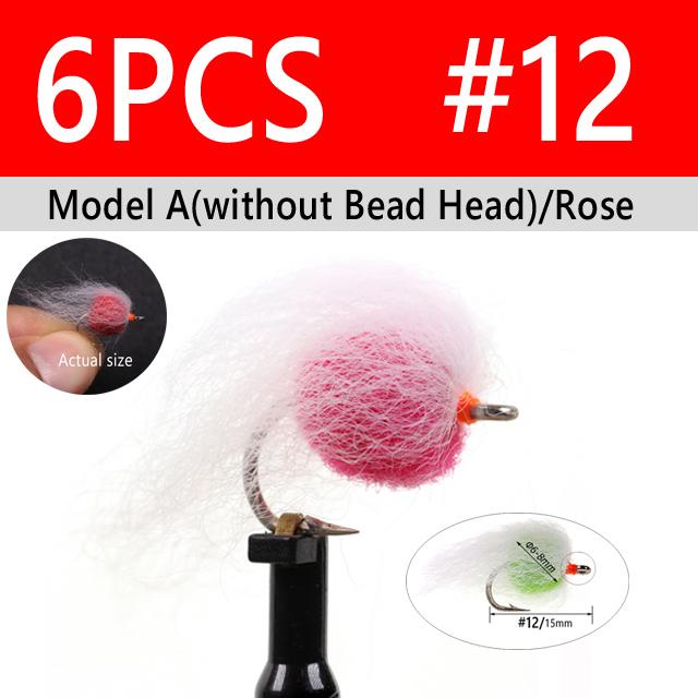 Synthetische Melk-Ei-Fliege, weicher Fischrogen, nasse Fliegen, Forelle, Lachs, Steelhead-Angeleier, Köder, Orange, Rosa, Weiß