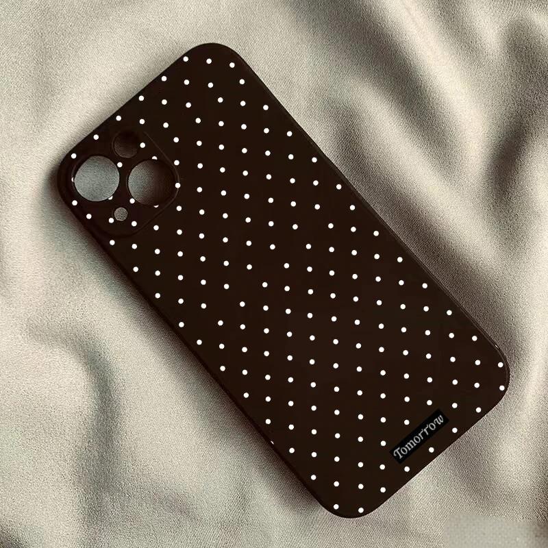 Small Polka Dot Phone Case For iPhone 17 Air 16 E 15 14 13 12 11 Pro Max Plus Mini SE 2020 2022 Shockproof Cover Fundas