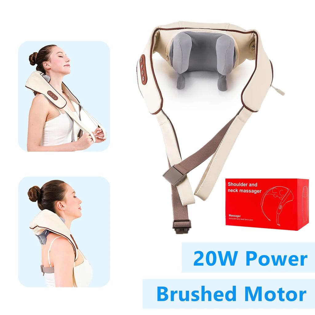 New Brushless Motor Neck And Shoulder Massager Wireless Shoulder And Back Kneading Massage Shawl Neck Masajeador