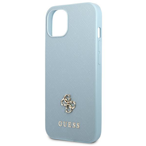 Guess Guhcp13Mps4Mb Iphone 13 / 14 / 15 6.1 Niebieski/Blue Hardcase Saffiano 4G Small Metal Logo