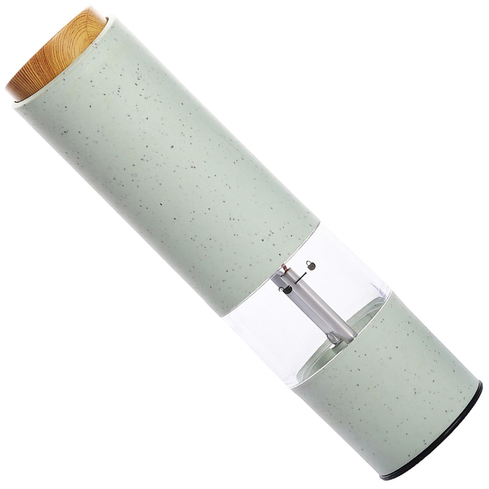 

Электрическая мельница для перца и соли на батарейках, регулируемая степень помола, мельница для соли и специй, яркие цвета, кухонный инструмент зелёный