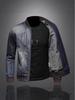 Men's Trendy Retro Stand-up Collar Denim Jacket - Spring & Autumn European Motorcycle Style