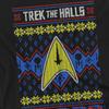 Star Trek Mens Trek the Halls Ugly Christmas T-Shirt
