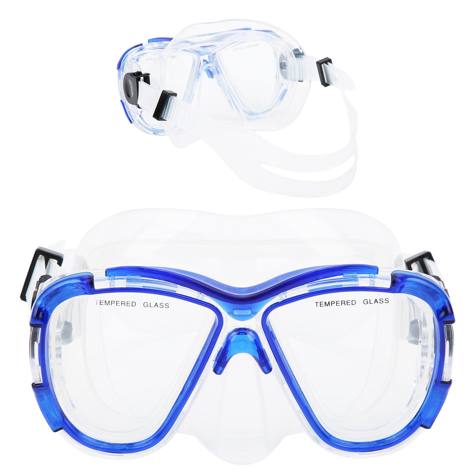 M3266 Silicone Diving Mask with Tempered Glass Lens Underwater AntiFog Swimming Glasses