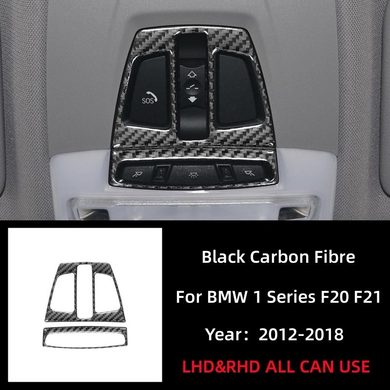 

Carbon Fiber for BMW F30 F20 F34 F46 X5 F15 X6 F16 X1 F48 Interior Accessories Car Reading Light Panel Trim Frame Decor Stickers чорний