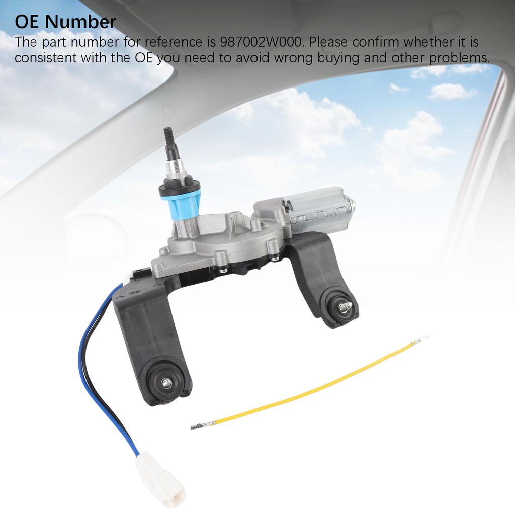 Rear Wiper Motor 987002W000 Metal Alloy Weather Proof Windshield Wiper Motor Replacement for Santa Fe Sport 2013-2017