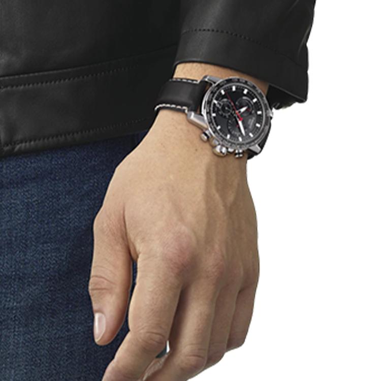 TISSOT Daring Collection Quartz Movement Men's Watches Watch 45.5mm Black Dial Stainless Steel Case T125.617.16.051.00