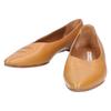 MANOLO BLAHNIK Leather pointed toe flat pumps/ shoes 37 1/2 BrownUsed