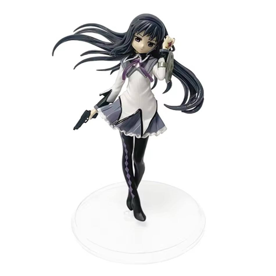 17cm Madoka Magica Akemi Homura Anime Model Birthday Present Ornaments Collectible Toys PVC figure children gift Entertaining Play Safe Kid Friendly