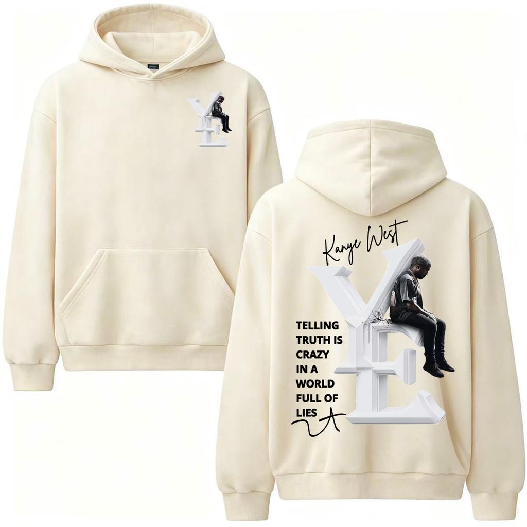 Kanye West Telling Truth Is Crazy in A World Full of Lies 2026 Tour Merch Hoodies Sweatshirts Unisex Fashion Oversized Hoodie