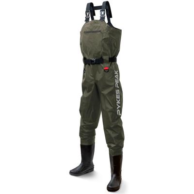 PYKES PEAK Waders for Fishing, Radial Sole, Chest-High, and Surf, Available In Two Styles, Fully Waterproof, Nylon, and Non-Stick Interior