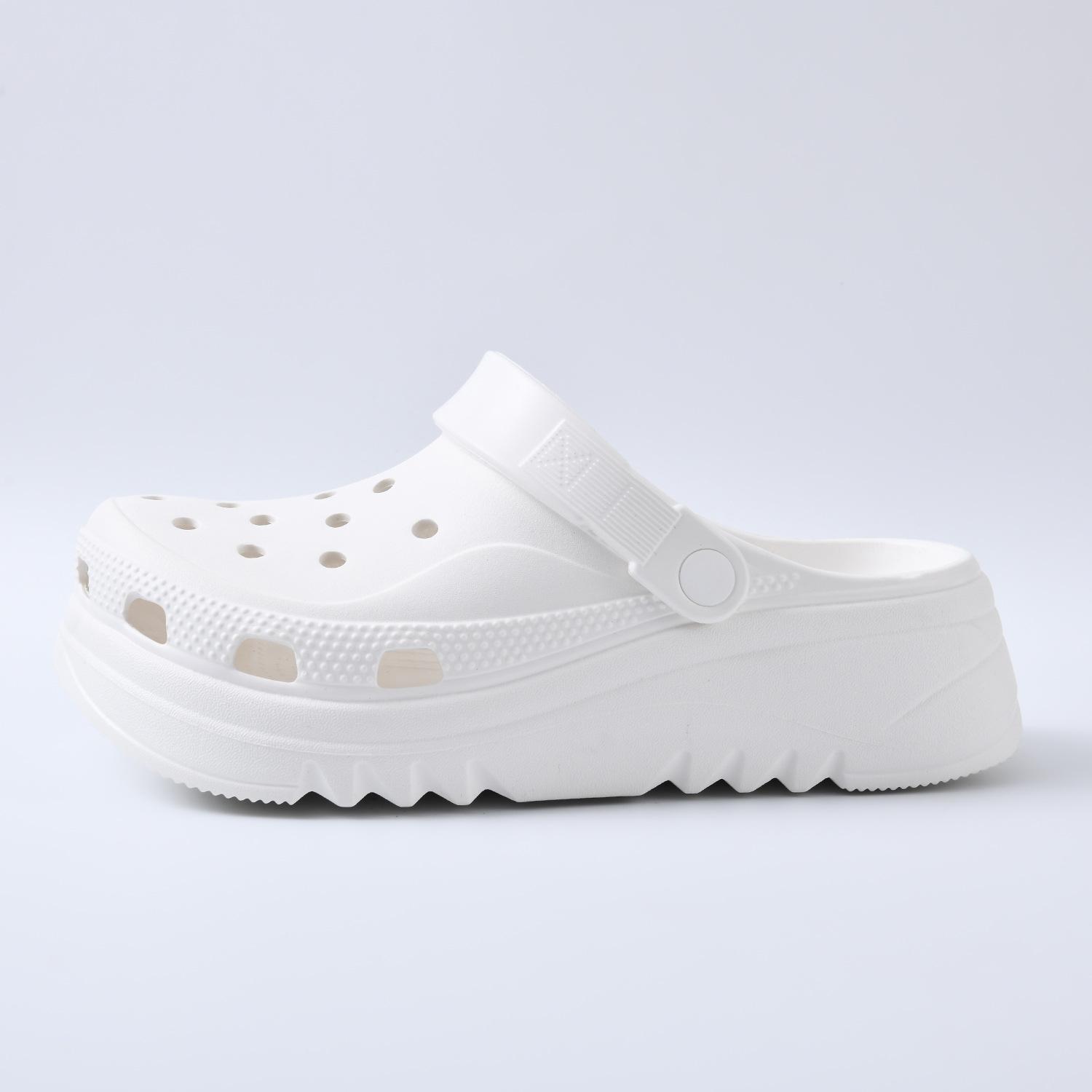 

Platform nurse hole shoes summer wear new office beach bag head half slippers men 35-36 білий