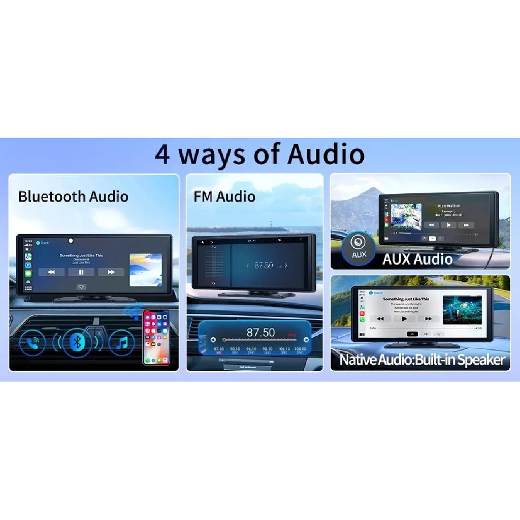 Imagebon H9 Plus 10.26" Dash Cam ADAS Wireless CarPlay & Android Auto 4K DVR GPS Navigation Dashboard 24H Park Video Recorder
