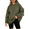 Pullover con cappuccio da donna europeo e americano, oversize, largo, casual, maglione con velluto