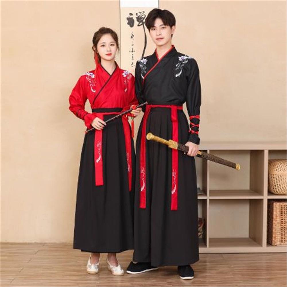 Herreklær Hanfu kampsportstil Ridderlig kjekk herredrakt