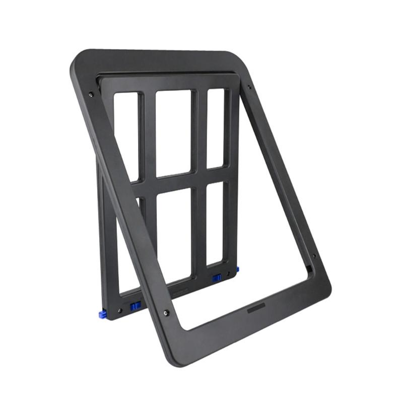 Cat Door Flap Free Entry and Exit Locking Cover Screen Door Mounted Clear Flap Get-in-anytime Upgraded Door