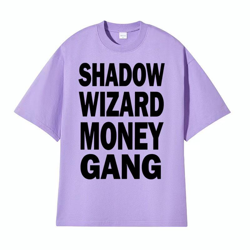 Joeyy Shadow Wizard Money Gang Stampa Lettere Magliette Divertenti Y2K Meme Maglietta Uomo Donna Moda Casual 100% Cotone Maglietta Top