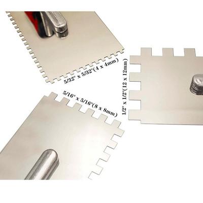 1 Pezzo Incluso Frattazzo da Cemento Frattazzo a Dente Quadrato