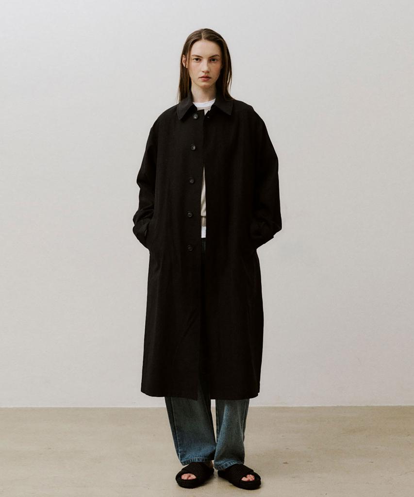 Vis A Vis Tencel Linen Coat (Black)
