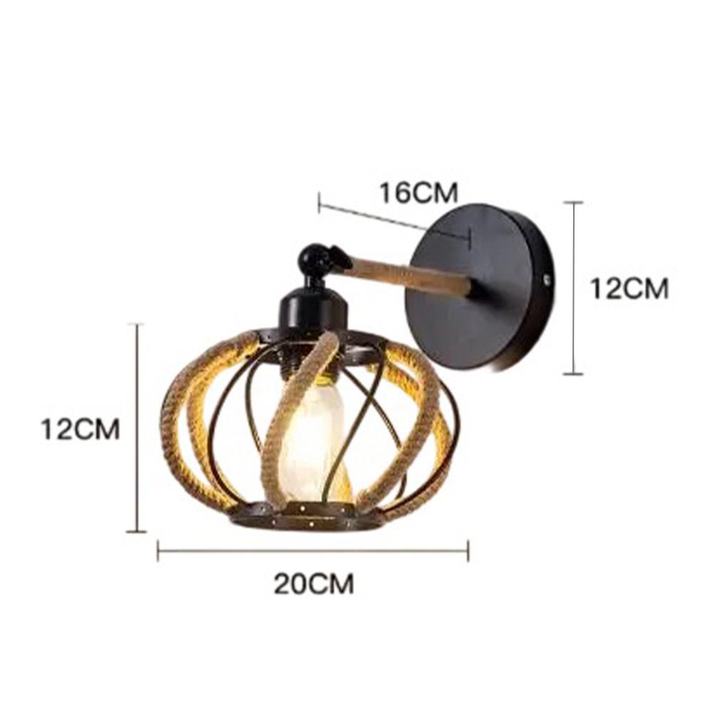 Retro Woven Hemp Rope Pendant Light for Home & Restaurant