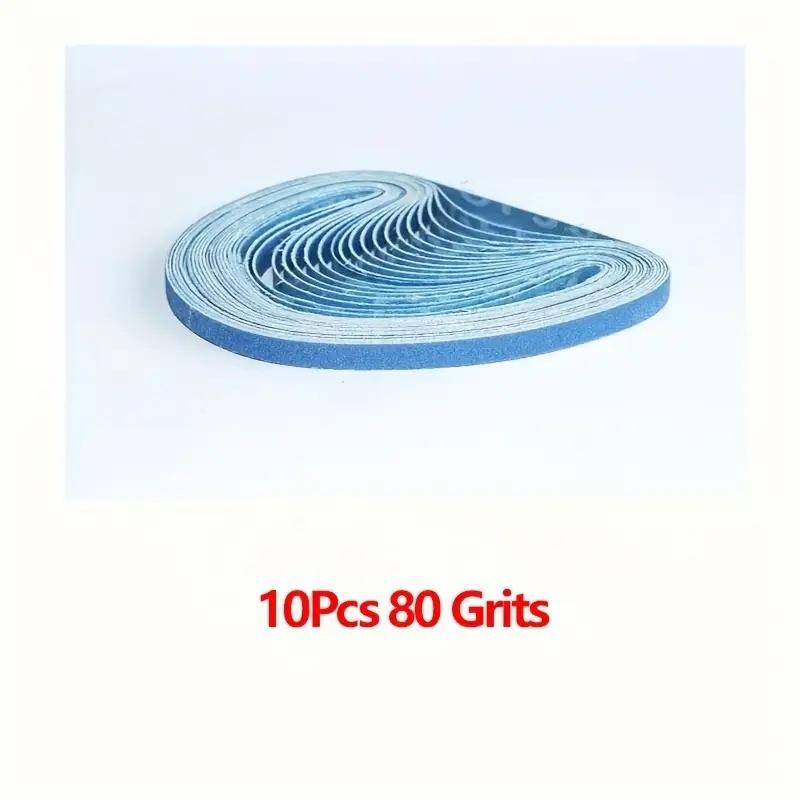 10/12Pcs alumina emery tape, size 10x330 mm (3/8 inch x13), multiple grit specifications: 40/60/80/120, suitable for machine use