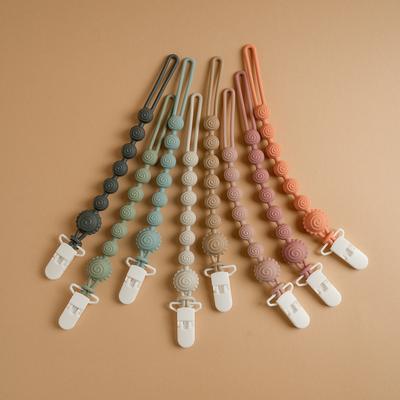 Color Kids 1PCS Baby Anti-drop Pacifier Clip Silicone Pacifiers Chain Infant Nipple Soother Chain Clips Dummy Holder Nipple Clip