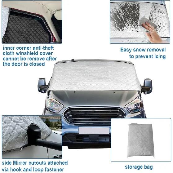 Front Windscreen Car Cover Winter Anti Frost Snow Ice Protection Cover Summer Sun Shade Cover For VW T6 Transporter 2016-2022