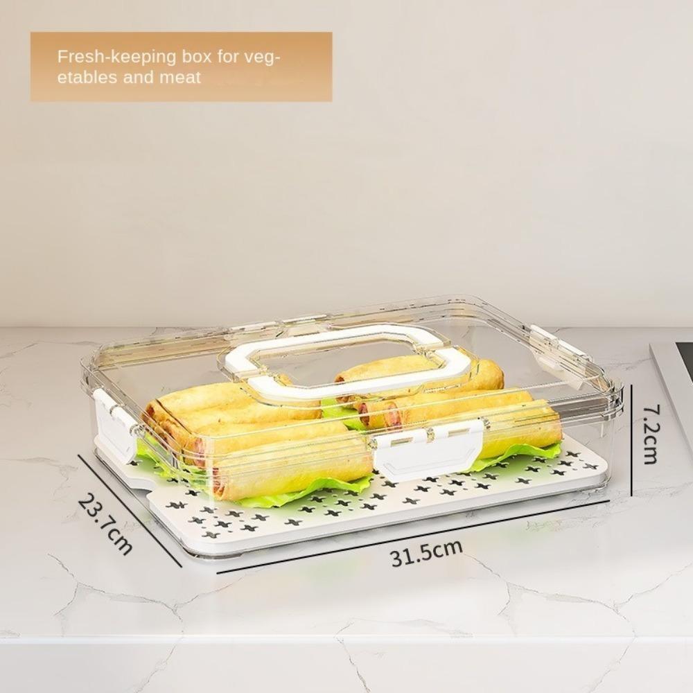 Multi Purpose Fresh-keeping Box Transparent Egg Box New Seasoning Box  Fruit Vegetable Storage