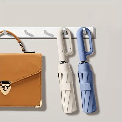 Automatic Folding Hook Handle Portable Umbrella, Sunshade And UV Protection, Rainproof Travel Umbrella