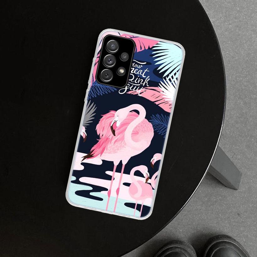 Pink Red Flamingo Bird Phone Case Cover For Samsung Galaxy A17 A16 A26 A36 A56 A57 A37 A15 A25 A35 A55 A14 A24 A34 A54 A13 A23 A