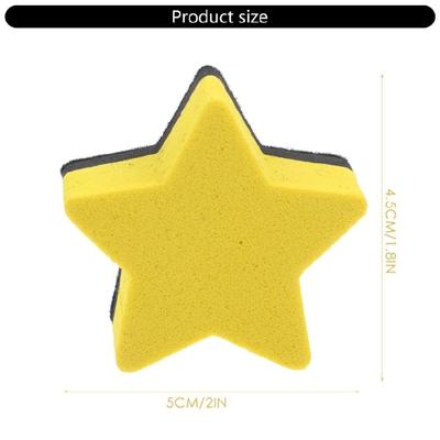 Set di 15 gomme magnetiche portatili per lavagna, con motivo a stella, in feltro, ideali per insegnanti e studenti, perfette per la lavagna in classe.