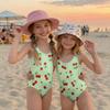 Costume da bagno intero per bambina Estate Bambini Stampa Frutta Costumi da bagno Casual Moda Senza maniche Abbigliamento da spiaggia per bambini