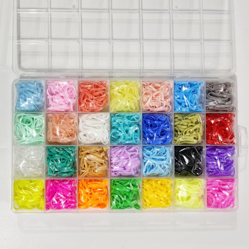 28-Color Gentle Hair Bands: Non-damaging, Disposable Rubber Bands for Braids and Hairstyles