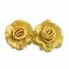 Steel needle raffia chiffon flower pendant earrings new sweet small fresh stud earrings niche high-end earrings