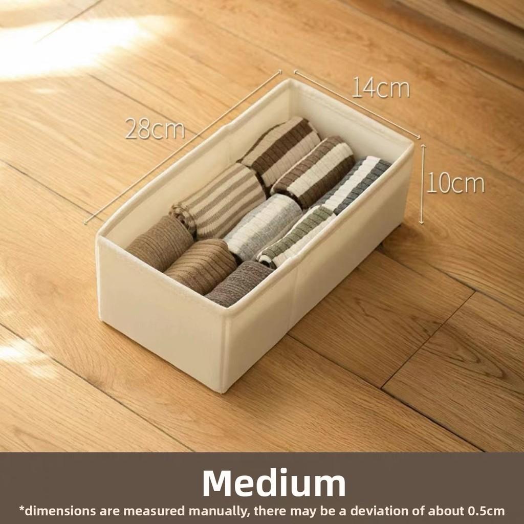 Japanese Style Underwear Drawer Organizer With Foldable Compartments For Bedroom Storage