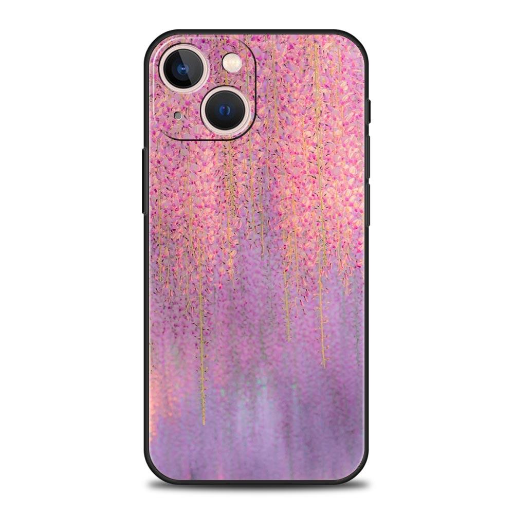 Korean Flower Phone Case Cover for iPhone 17 16 15 14 13 12 11 Pro Max 17 Air Plus Shockproof Soft TPU Shell Fundas Capas Coque