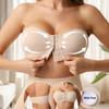 Women's Strapless Bra Front Clasp Push Up Underwear Non-slip Invisible Bra