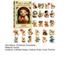 Yousheng Call Duck Advent Calendar 2025 24 Days Acrylic Ornaments with Festive Costumes Christmas Countdown Decor for Tree & Animal Lovers Holiday