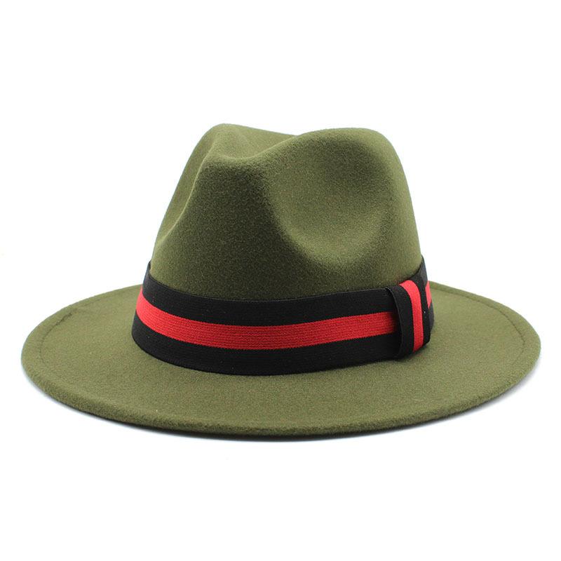 Ji Nan Ladies Black Wool Jazz Hat Big Eaves Hat Flat Edge Top Hat Czy-054