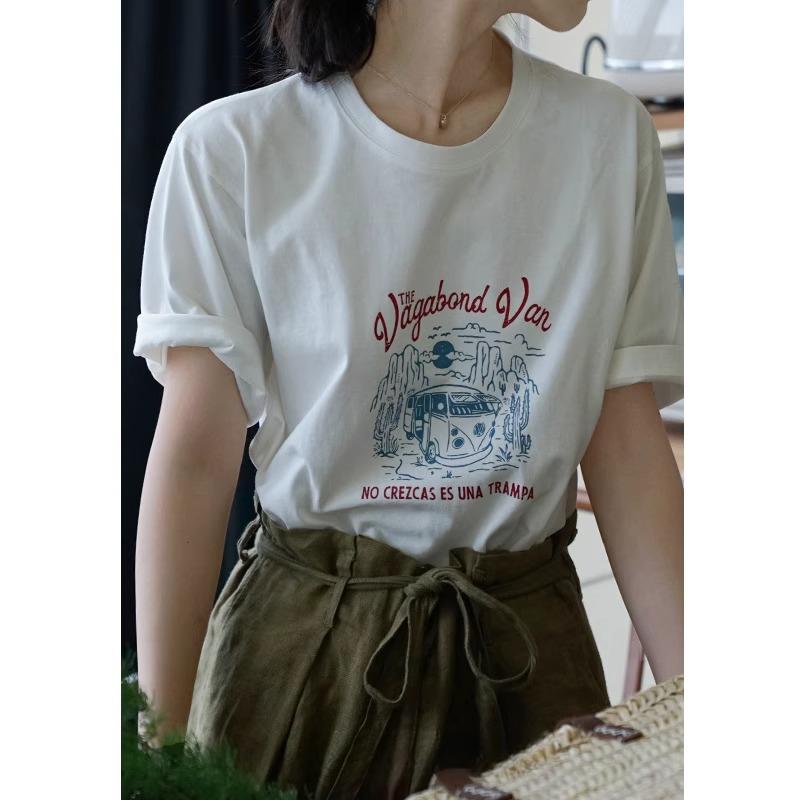 

Летняя повседневная футболка свободного покроя из чистого хлопка, женская уличная одежда, Harajuku, футболки с коротким рукавом и крупным буквенным принтом для женщин, черные, белые, топы Y2k 3XL